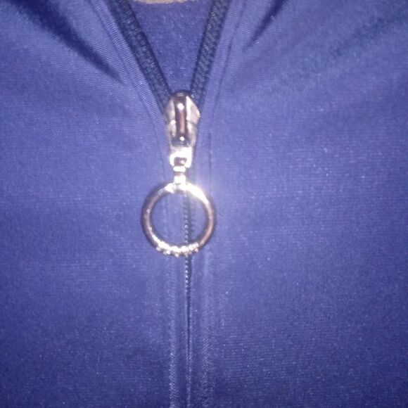 GLORIA VANDERBILT SPORT women's large vintage full zip hooded activewear jacket - Picture 5 of 11